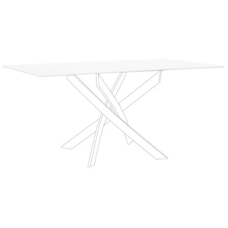 George fehér asztalüveg - téglalap alakú