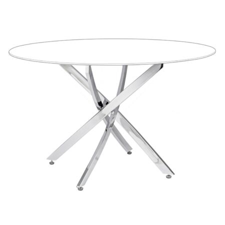 George ezüst asztalláb - kör alakú asztalüveghez