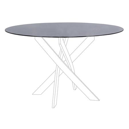 George füstüveg asztallap - kör alakú