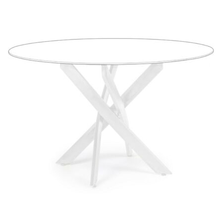George fehér asztalláb - kör alakú asztalüveghez