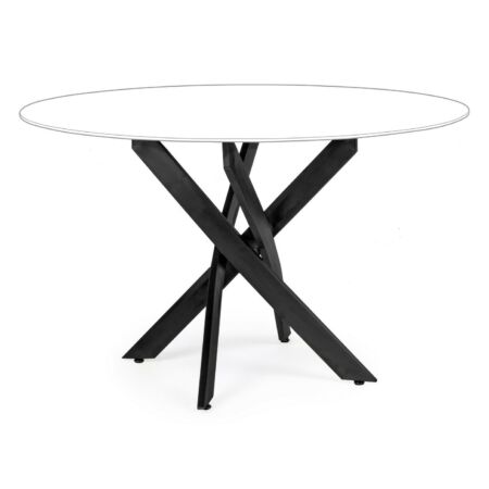 George fekete asztalláb - kör alakú asztalüveghez