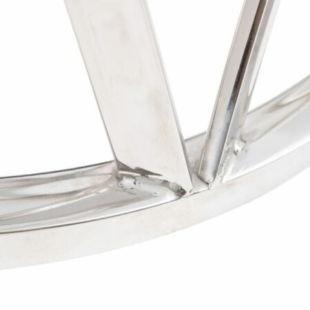 Marbella ezüst étkezőasztal üveg asztallappal - 120 cm
