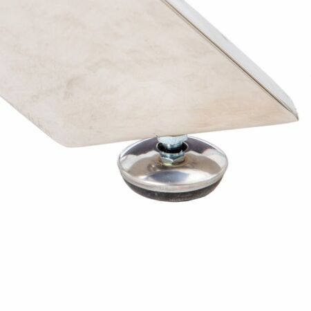 Parla ezüst étkezőasztal üveg asztallappal - 120 cm