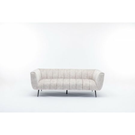 Noblesse pezsgő színű bársony kanapé 225 cm