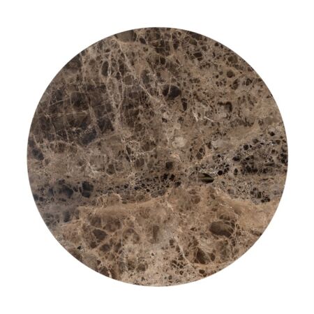 Orion márvány dohányzóasztal fekete lábbal - 80 cm