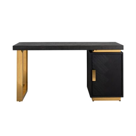 Blackbone arany - fekete íróasztal - 150 cm