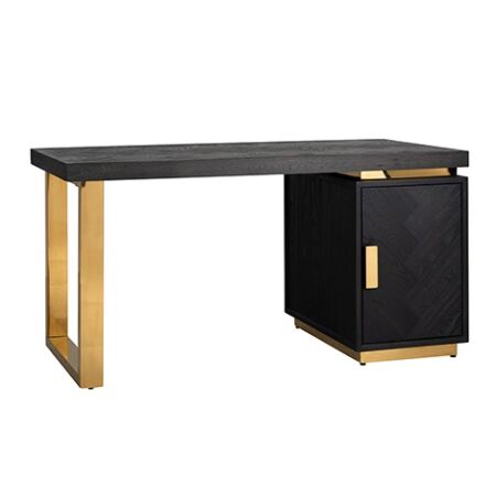 Blackbone arany - fekete íróasztal - 150 cm