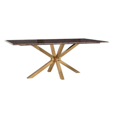 Conrad márvány étkezőasztal arany asztallábakkal - 200 cm