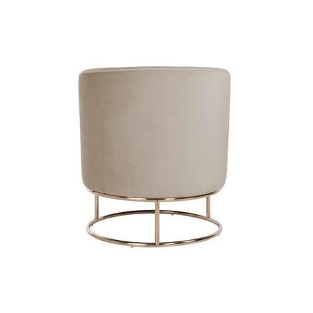 Felicia világos khaki bársony fotel arany lábbal - 75 cm
