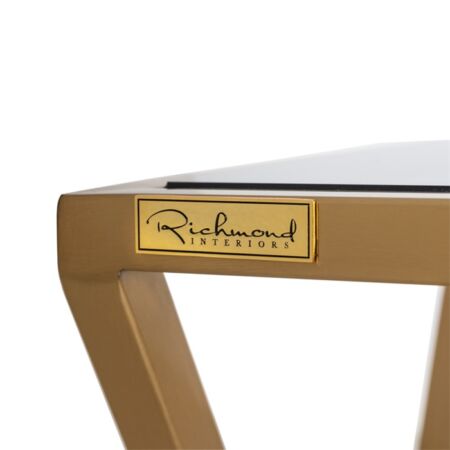 Paramount arany-üveg kanapéasztal - 66 cm
