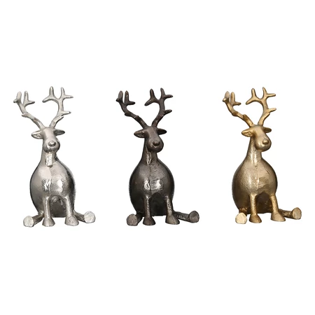 &quot;Hank&quot; ezüst-arany-bronz szarvasok - 3 db-os szett