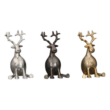 &quot;Hank&quot; ezüst-arany-bronz szarvasok - 3 db-os szett