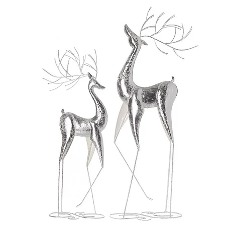 Ezüst rénszarvas szett - 73 és 90 cm