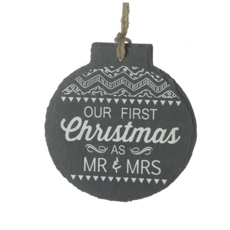 "First Xmas As Mr And Mrs" Dísz