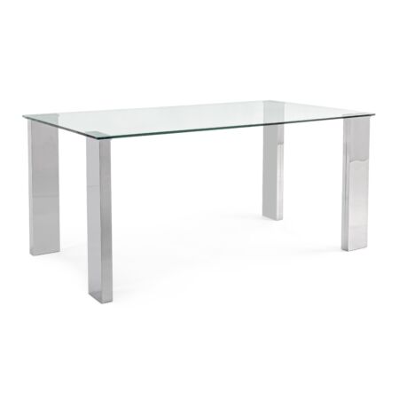 Arly étkezőasztal üveg asztallappal - 160x90x75 cm